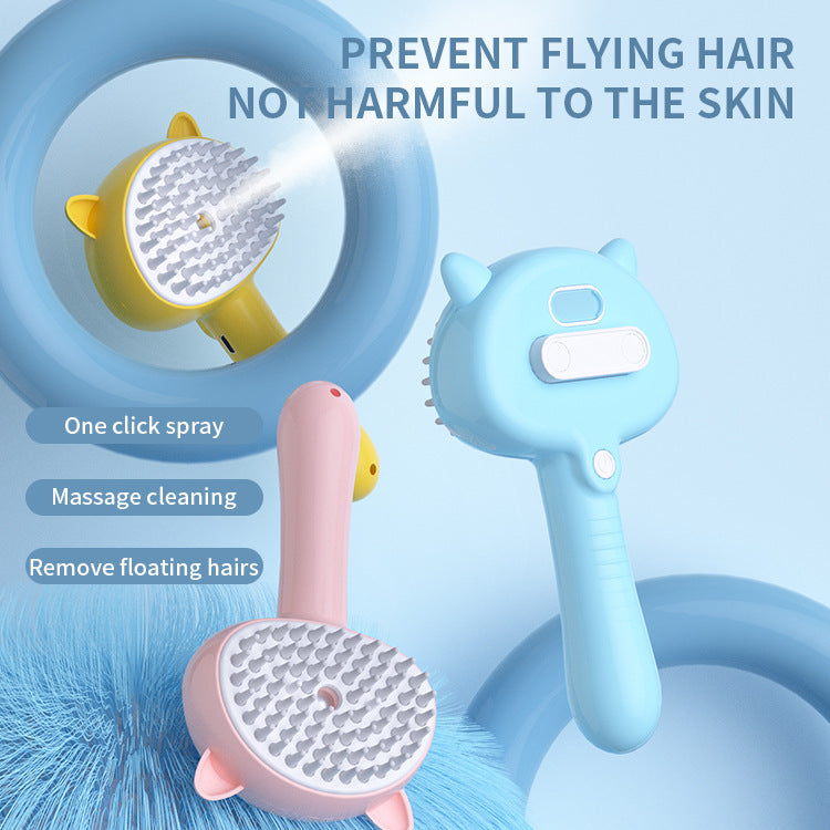 Multifunctional Kitty Slicker Brush With Mist
